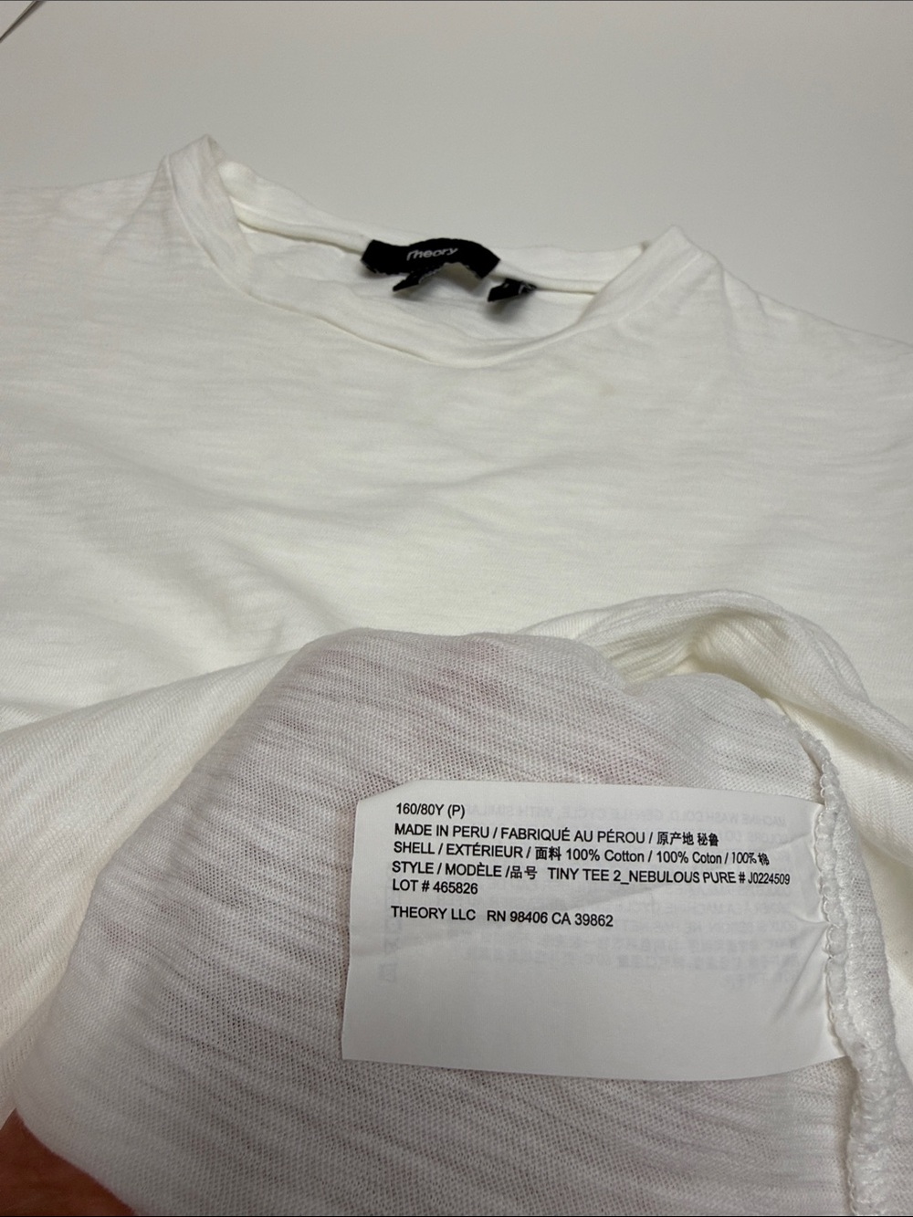 ✨ THEORY ✨ Tiny Tee in Organic Slub Cotton. - Picture 9 of 15